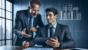 Empresário de Maringá utilizando contabilidade consultiva para aumentar o lucro da empresa.